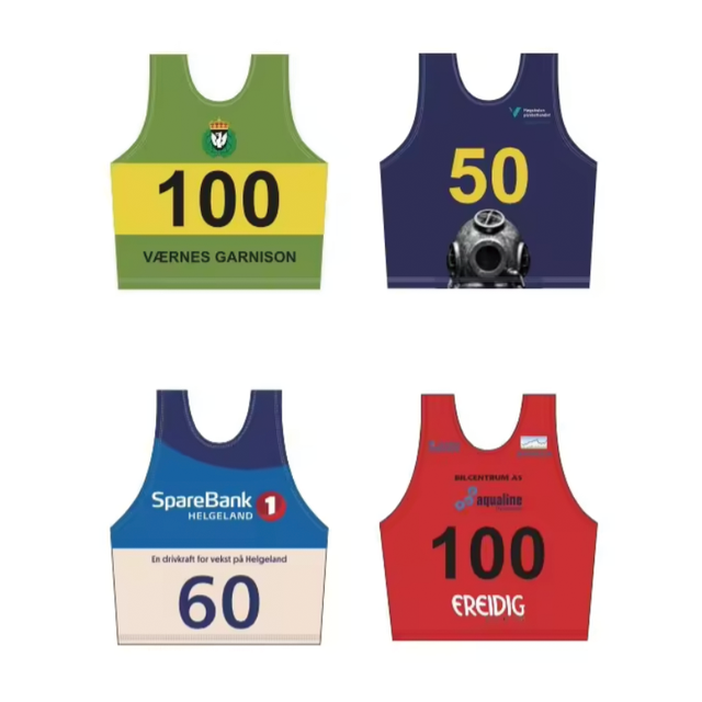 Custom na Nordic Apparel Unisex Alpine Ski Race Bibs Sublimate Printed Ski Number Bibs