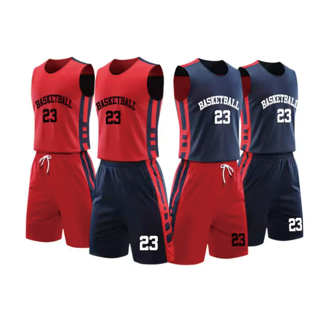 Uniformes de basket-ball sublim&eacute;s r&eacute;versibles