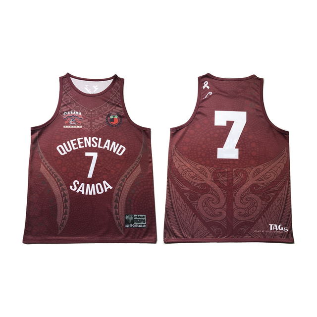 Niestandardowy podkoszulek treningowy Sublimate AU Tag Top hurtowy sportowy podkoszulek 